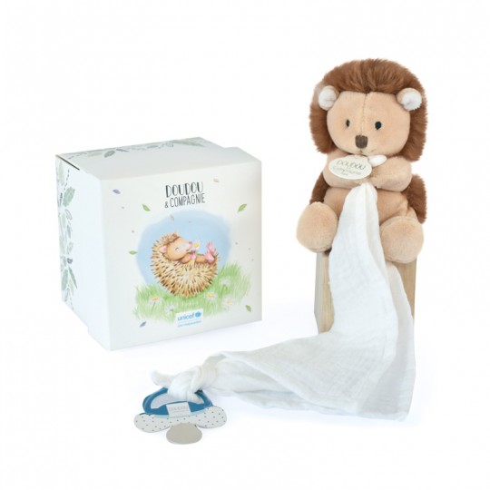 UNICEF Doudou attache sucette peluche Hérisson 12 cm - Doudou et Compagnie Doudou et compagnie - 2