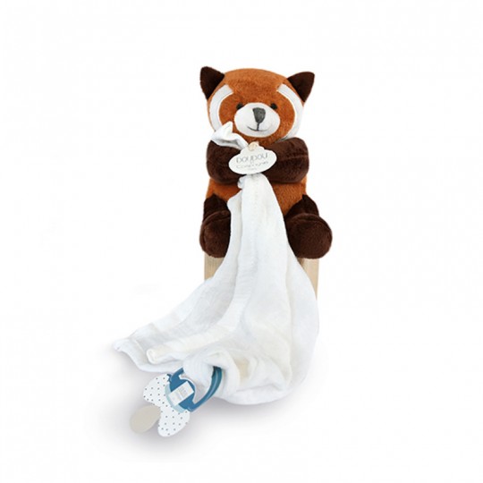 UNICEF Doudou attache sucette peluche Panda Roux 12 cm - Doudou et Compagnie Doudou et compagnie - 1