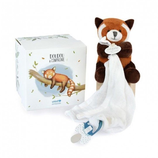 UNICEF Doudou attache sucette peluche Panda Roux 12 cm - Doudou et Compagnie Doudou et compagnie - 2