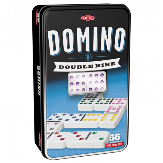 Domino double 9 boite métal - Un jeu Tactic - Boutique BCD JEUX