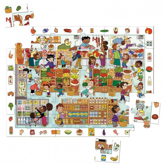 Puzzle XXL 30 pcs Discover Market - Goula Goula - 1