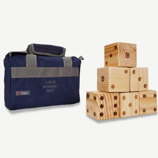 Sac de 6 Dés en bois XXL - Bois naturel Uber Games - 5