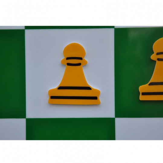 Echiquier mural autoadhésif 80x80 cm Euro Schach international - 7