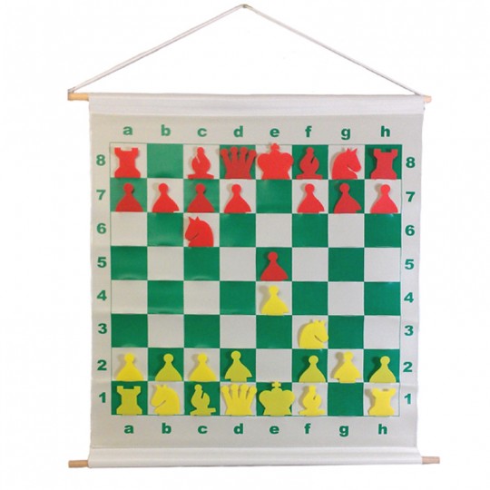 Jeu d'échecs démonstration mural 70x76 cm Euro Schach international - 2