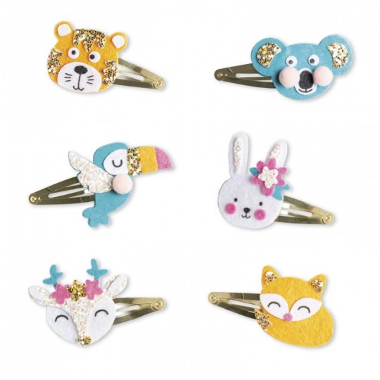 Barrettes animaux pailletés à créer : Les ateliers bijoux - Janod Janod - 2