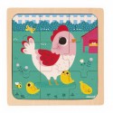 Puzzle en bois Poulette Henriette 9 pcs - Janod Janod - 1 Puzzle en bois Poulette Henriette 9 pcs - Janod Janod - 1