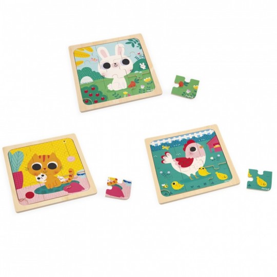 Puzzle Trio 9 pcs Janod - 2