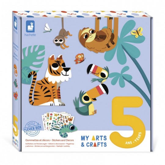 Gommettes et décors Jungle 5 ans : My Arts & Crafts - Janod Janod - 1