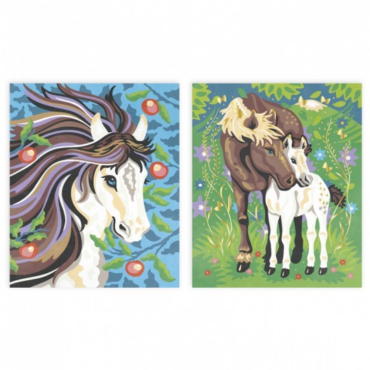 Peinture au numéro aquarelle Chevaux : Les ateliers du calme - Janod Janod - 2