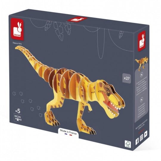 Puzzle en volume Dino : le T-Rex 27 pcs Janod - 1