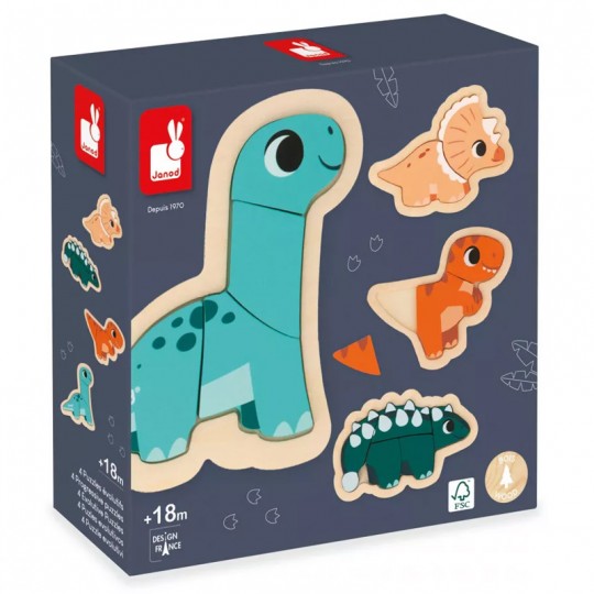 4 Puzzles Evolutifs Dino - Janod Janod - 1