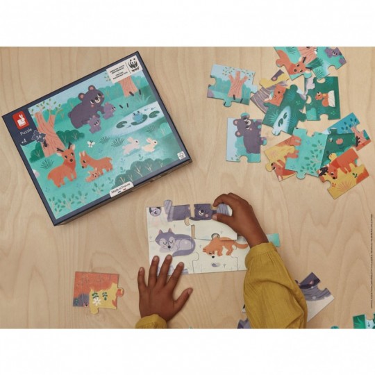 Puzzle panoramique WWF 4 saisons 36 pcs - Janod Janod - 2