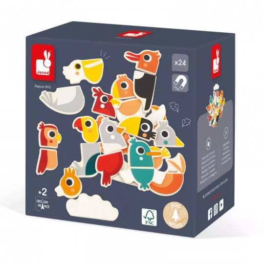 Magnets Mix And Match Oiseaux 24 pcs Janod - 1