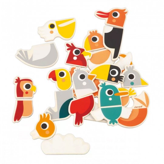 Magnets Mix And Match Oiseaux 24 pcs Janod - 2