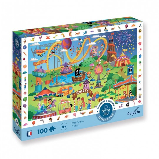 Puzzle "Cherche et trouve" 100 pcs Fête Foraine - Calypto Calypto - 1