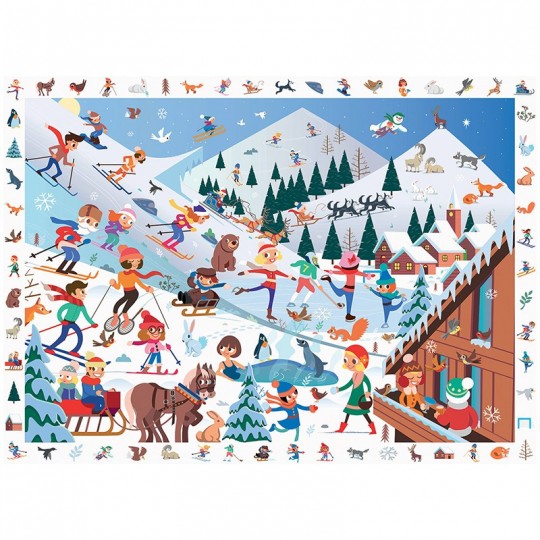 Puzzle "Cherche et trouve" 100 pcs Sports d'hiver - Calypto Calypto - 3