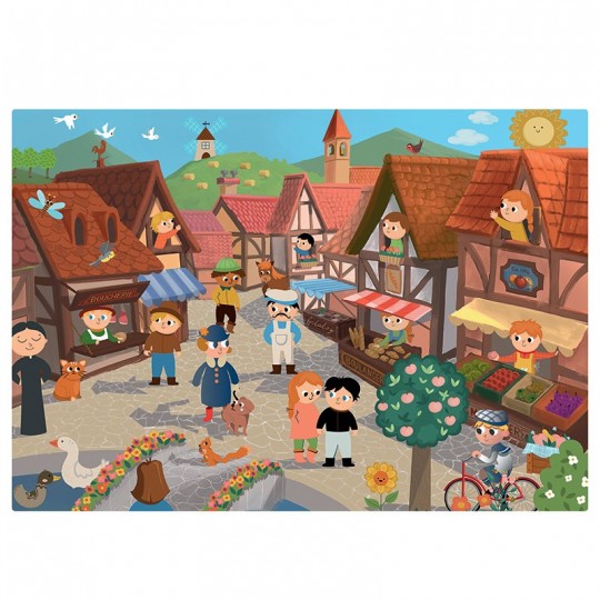 Puzzle 2 x 24 pcs Ferme & ville - Calypto Calypto - 3