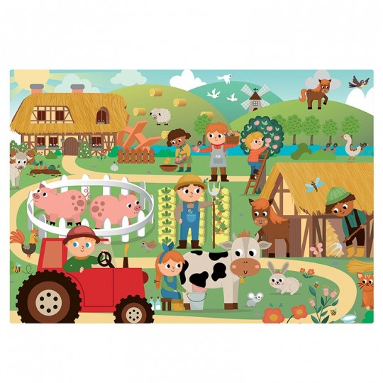 Puzzle 2 x 24 pcs Ferme & ville - Calypto Calypto - 4