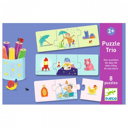 Puzzle Trio Mon quotidien 24 pcs - Djeco Djeco - 1