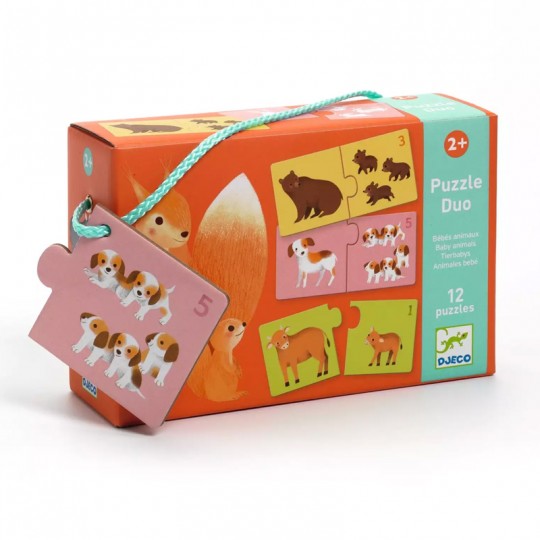 Puzzle Duo Bébés animaux 24 pcs - Djeco Djeco - 2