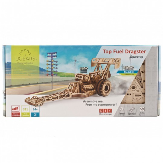 Dragster Top Fuel Ugears - Puzzle 3d en bois UGEARS - 2