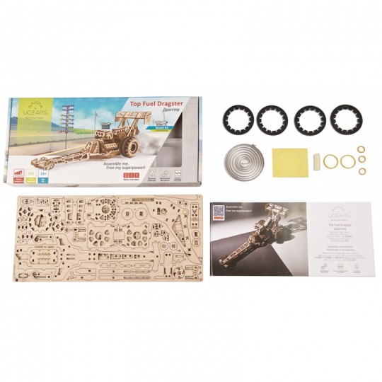 Dragster Top Fuel Ugears - Puzzle 3d en bois UGEARS - 3