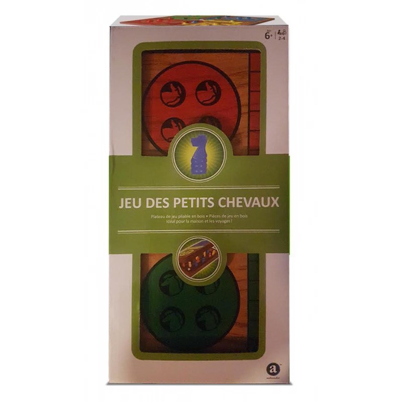 Boite de Jeu de Petits Chevaux Bois Pliable - Ambassador