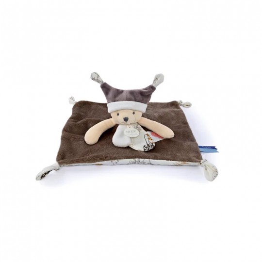 Doudou plat Ours 3 histoires Marron - Doudou et Compagnie Doudou et compagnie - 1