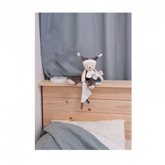 Doudou ours mouchoir 3 histoires Marron - Doudou et Compagnie Doudou et compagnie - 3
