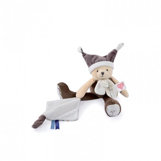 Doudou ours mouchoir 3 histoires Marron - Doudou et Compagnie Doudou et compagnie - 1