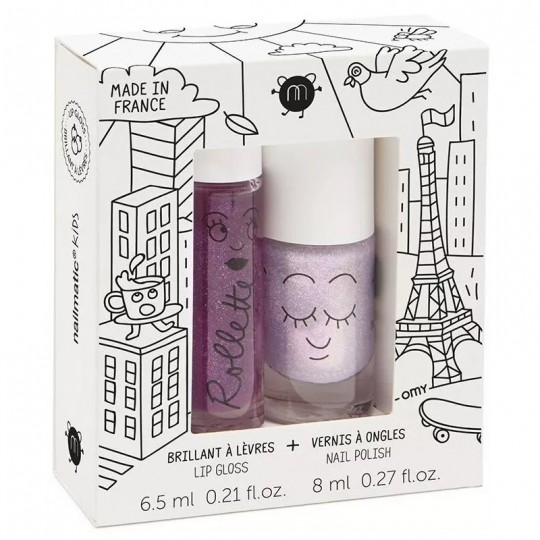 Coffret enfant Fairytales - rollette Mûre + vernis Elliot Nailmatic - 1