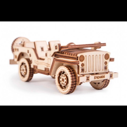 Mécanisme 3D en bois Jeep 4×4 SUV Militaire 72 pcs - Wood Trick Wood Trick - 2