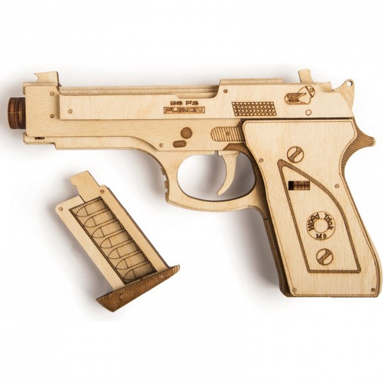 Mécanisme 3D en bois Gun M1 65 pcs - Wood Trick Wood Trick - 4