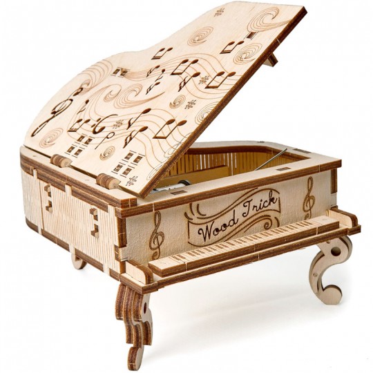 Mécanisme 3D en bois Grand Piano (boite à musique) 36 pcs - Wood Trick Wood Trick - 1