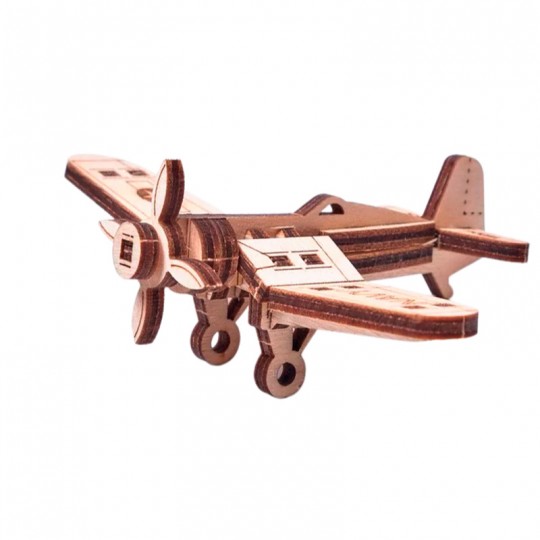 Mécanisme 3D en bois Avion Corsaire 15 pcs - Wood Trick Wood Trick - 1