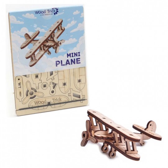 Mécanisme 3D en bois Mini Avion 15 pcs - Wood Trick Wood Trick - 2