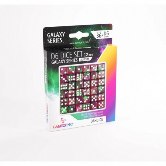 Galaxy Series Aurora - Set de 36 Dés de 6 Gamegenic - 1