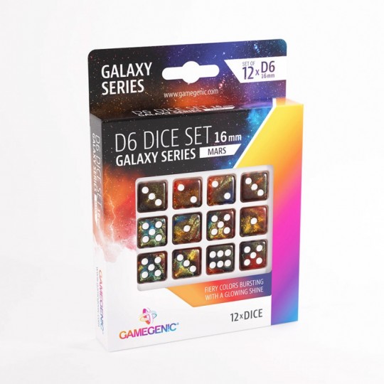 Galaxy Series Mars - Set de 12 Dés de 6 Gamegenic - 2