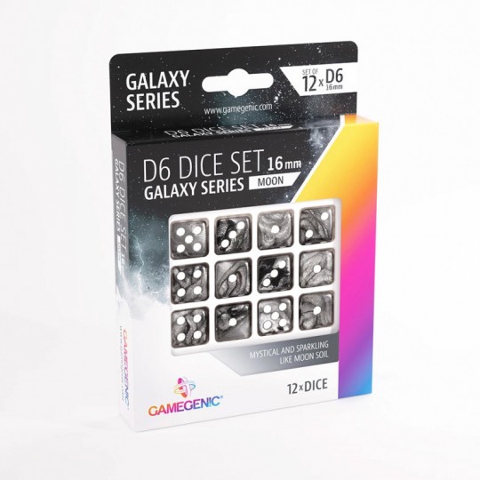 Galaxy Series Moon - Set de 12 Dés de 6 Gamegenic - 2