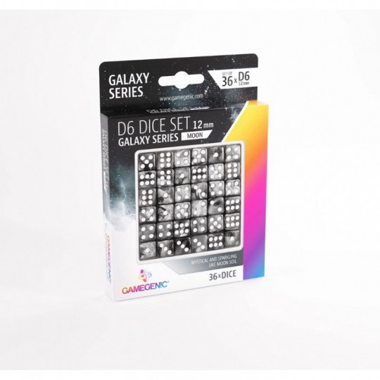 Galaxy Series Moon - Set de 36 Dés de 6 Gamegenic - 2