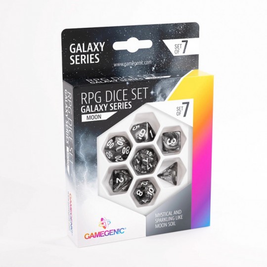 Galaxy Series Moon - Set de 7 Dés Gamegenic - 1