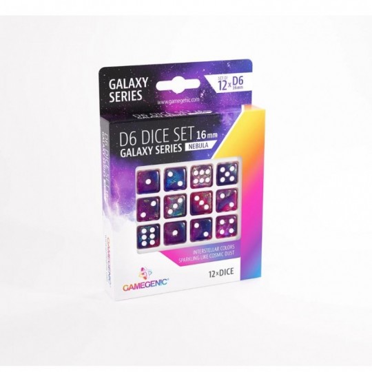 Galaxy Series Nebula - Set de 12 Dés de 6 Gamegenic - 1