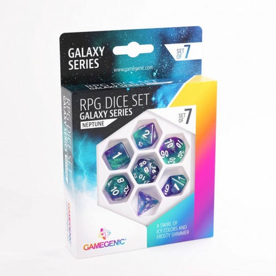 Galaxy Series Neptune - Set de 7 Dés Gamegenic - 1