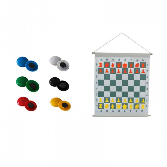 Lot de 10 Aimants didactiques - pour tableaux de démonstration d'échecs magnétiques Euro Schach international - 2