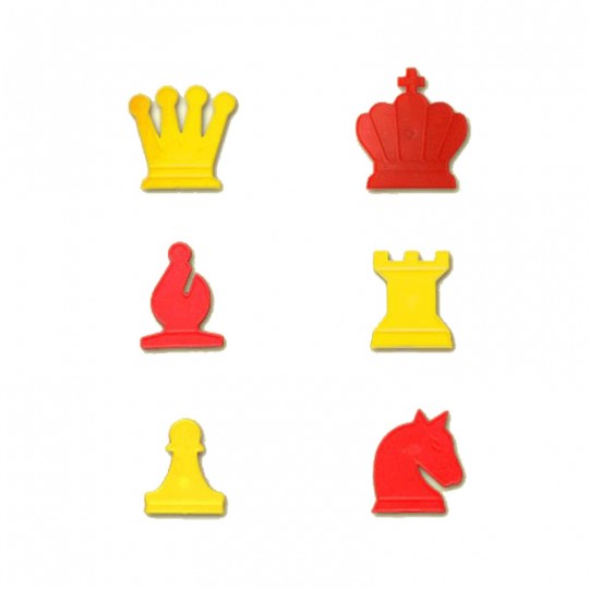 Pièces d'échecs magnétiques pour tableau de démonstration Euro Schach international - 1
