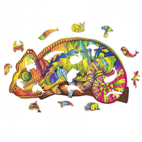 Puzzle en bois Caméléon coloré 143 pcs - Wood Trick Wood Trick - 3