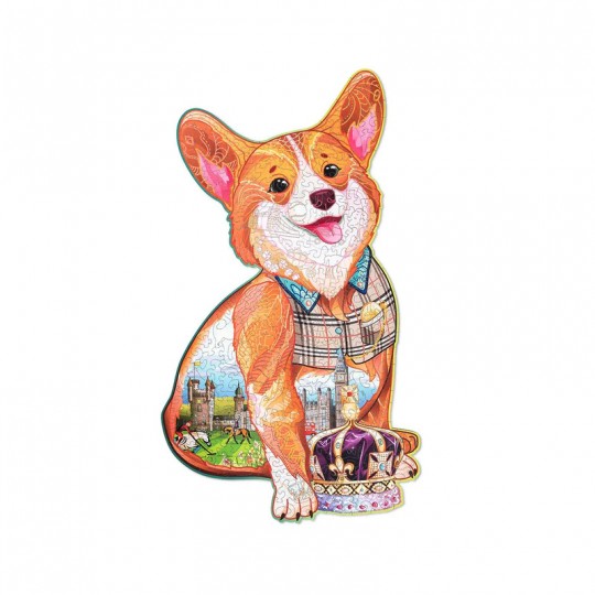 Puzzle en bois Corgi royal avec des strass 210 pcs - Wood Trick Wood Trick - 2