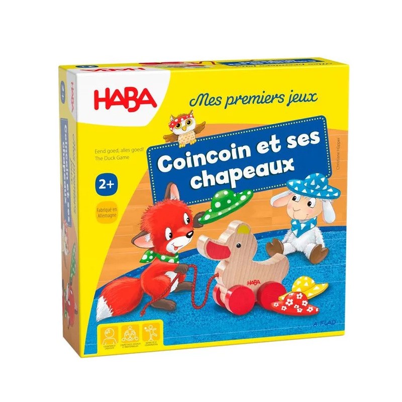 Mes premiers jeux Coincoin et ses chapeaux Haba BCD