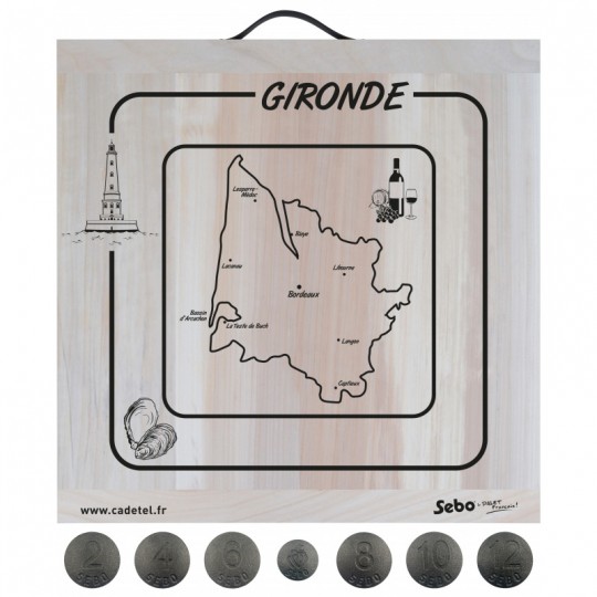 Kit Planche Gironde (50 x 50 cm) + Jeu de palets vendéens Cadetel - 1