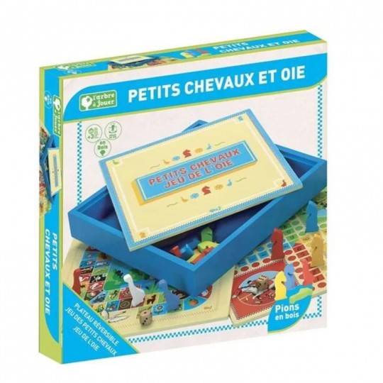 Jeux des Petits Chevaux et Oie avec Coffret bois - Jeujura Jeujura - 1